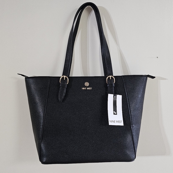 Nine West Handbags - NWT Nine West Black Tote Bag with Structured Design